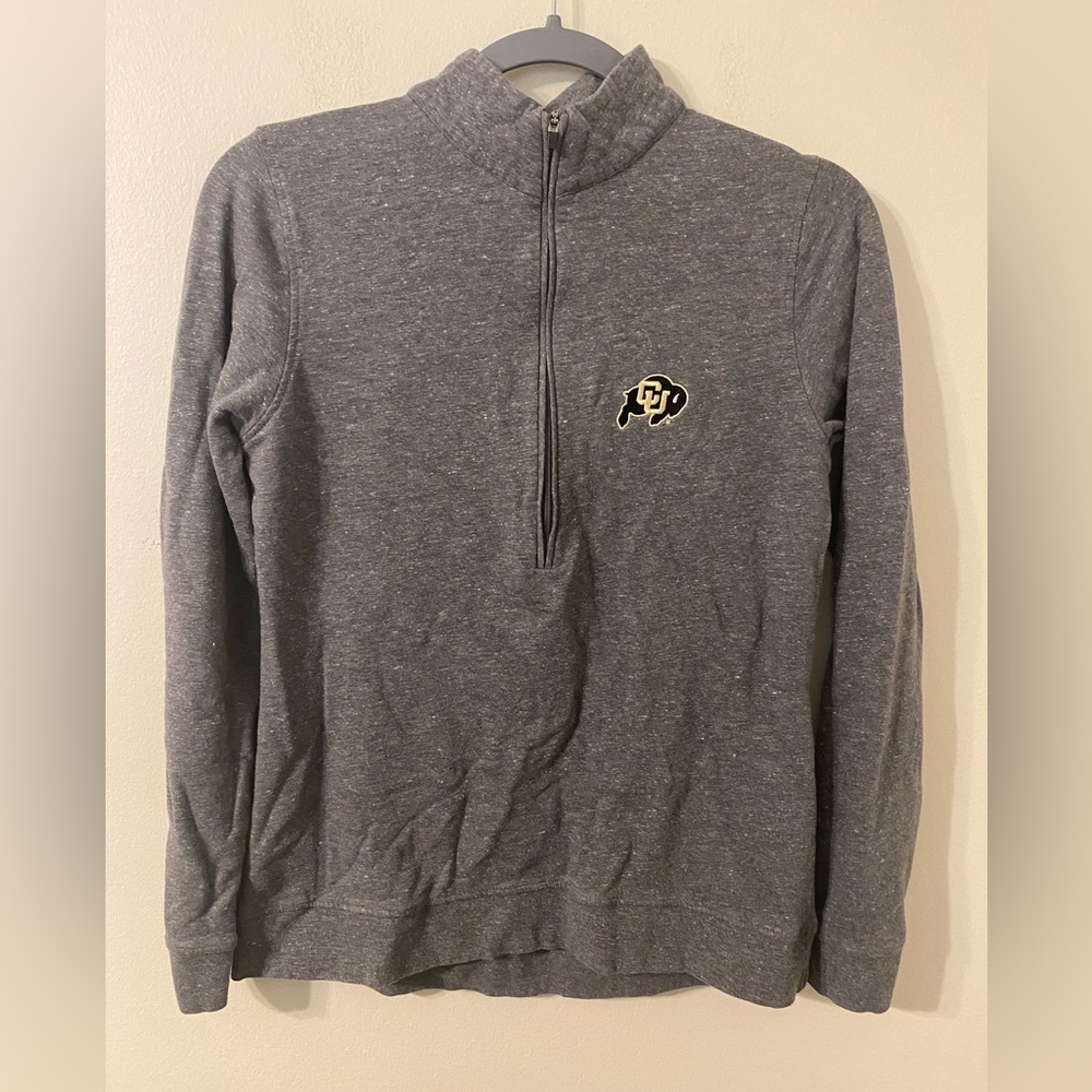 Mens Horn Legend Gray Colorado Buffaloes 1/2‎ Zip Pullover Size Small